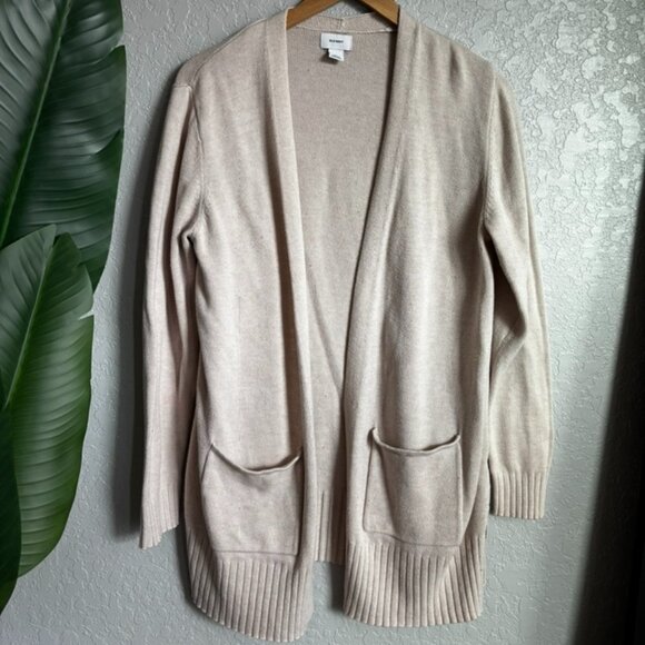 Old Navy Beige Open Front Cardigan Sweater - Women’s Size L - Picture 1 of 2